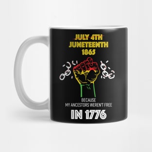 Juneteenth 1865, because my ancestors weren't free in 1776 Mug